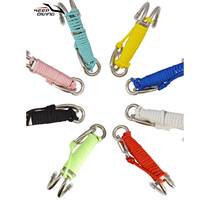 3SSA-SLG16 stainless steel diving double-head flow hook 1 stone hook resistant to undercurrent reef spring safety rope corrosion scuba