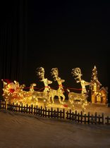 Christmas decorations 2024 Luminous deer Lacar Tie art large pendulum scene Placement mall Hotel lobby Metchen