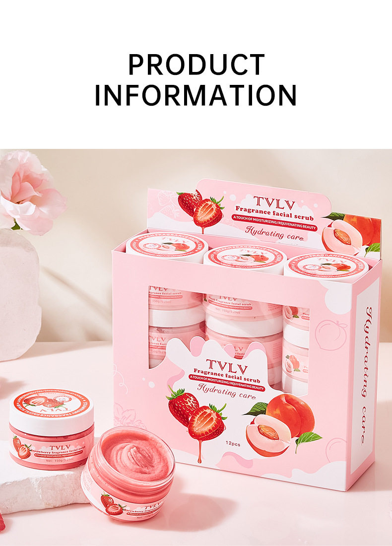 Xiumei Дао tvlv草莓桃子fragrance facial scrub exfoliating cream OTHER