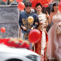 Wedding car decoration front flower wedding main car s float pull flower fleet front flower arrangement set suction cup flower mud high