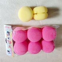 Sponge curling hair ball for lazy people to sleep without hurting the hair. Large wave curling iron. Pear flower head sleeping sponge hair curling device.