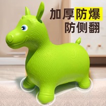 Jumping horse baby anti-fall safe and non-toxic 2024 new inflatable horse childrens pony baby mount toy rubber