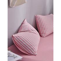 Simple Striped Tianzhu Cotton Pillowcases 100% Cotton Household Pure Cotton Pillowcases Knitted Pillowcases 48x74cm Pair