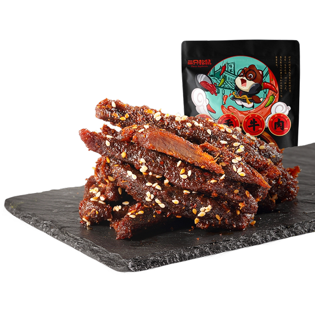 Three Squirrels Shu Fragrance Beef Spicy Beef Jerky