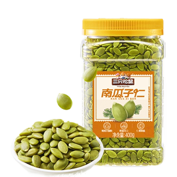 [New Product] Three Squirrels_Pumpkin Seeds 400g Volume Selling Canned Pumpkin Seeds Nuts Roasted Seeds Snacks