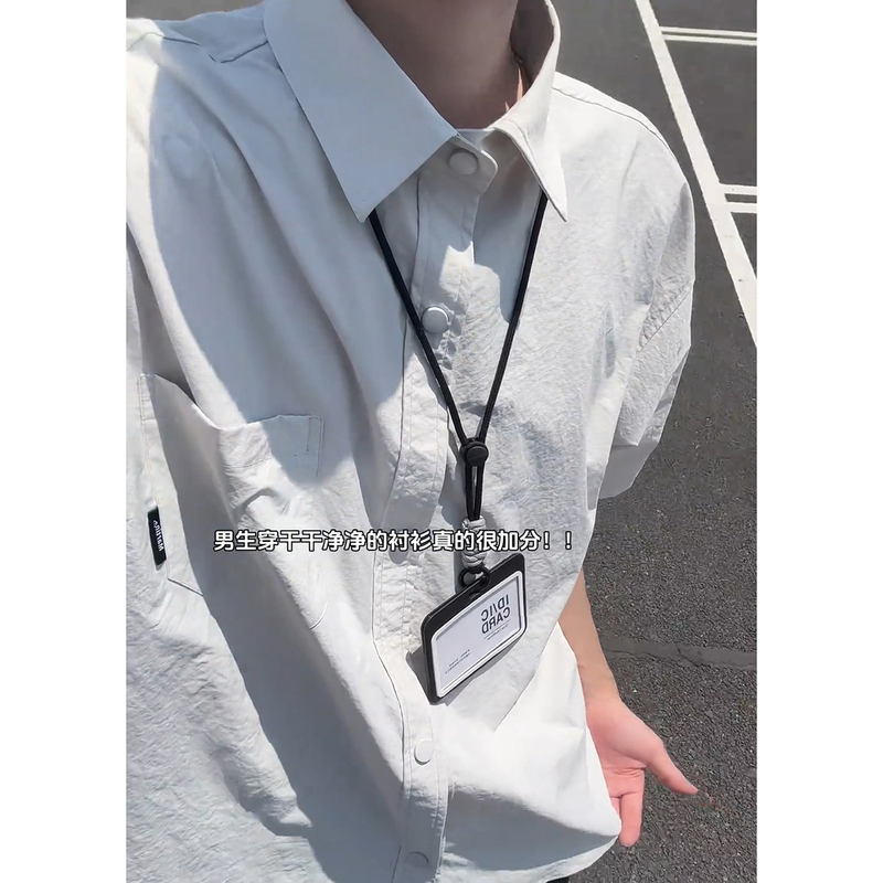 American Workwear Quick-Drying Snap-Button Short-Sleeved Shirt Men's Summer Handsome Boyish Sun Protection Jacket Thin Breathable Shirt