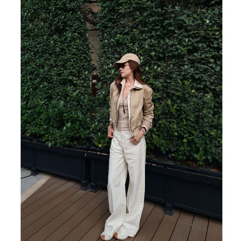 Utwu Xiaomin's "Old Money Style 100% Cotton Fake Two-Piece Color-Block Short Jacket Coat Utbw1013 Utwu Xiaomin's "Old Money Style 100% Cotton Fake Two-Piece Color-Block Short Jacket Coat Utbw1013