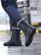 Rain Boots for Men, Waterproof and Non-Slip, Mid-Calf and Short-Calf Rain Boots, Thickened and Wear-Resistant Work Rubber Shoes for Kitchen Delivery Riders