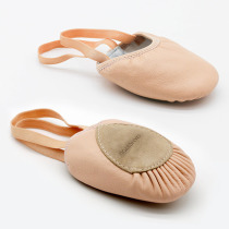 Girls Professional Ballet Shoes Leather Soft Sole Half-cover