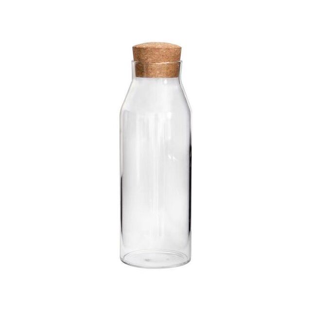 Household milk bottle kitchen storage bottle cork y plug cover moisture-proof glass jar transparent color borosilicate glass