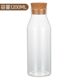 Household milk bottle kitchen storage bottle cork y plug cover moisture-proof glass jar transparent color borosilicate glass