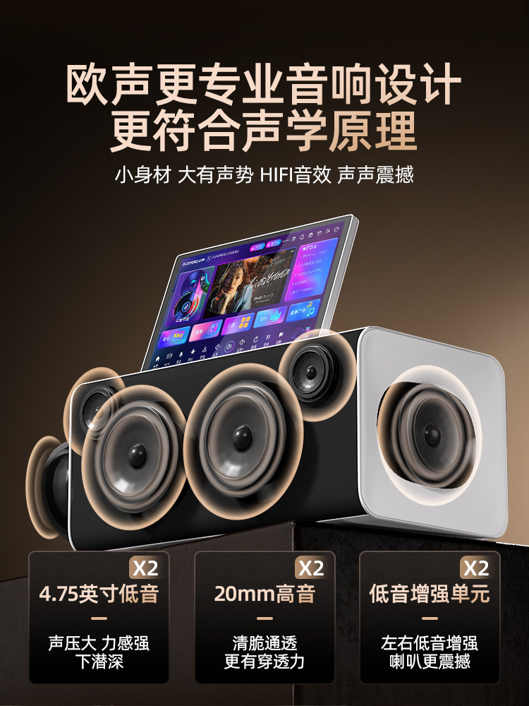 Ousheng Home Ktv Audio Set, All-In-One Machine, Home Karaoke Machine, Singing Machine, Outdoor Karaoke Speaker