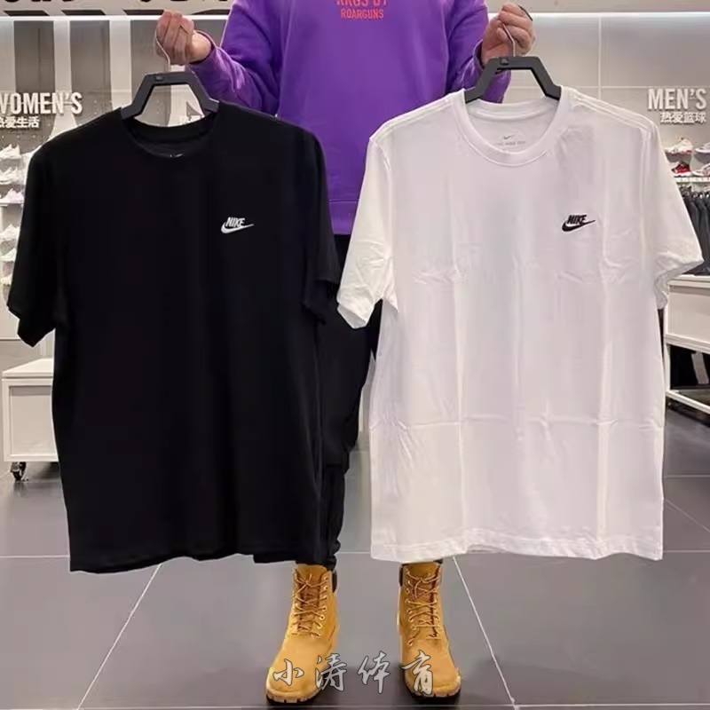 Nike Genuine Men's and Women's Short-Sleeved Pure Cotton T-Shirt, Summer Comfortable Sports Soft Couple Embroidered Top Ar4999 Nike Genuine Men's and Women's Short-Sleeved Pure Cotton T-Shirt, Summer Comfortable Sports Soft Couple Embroidered Top Ar4999