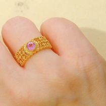 (Q Jewelry) 18k pink sapphire ring subject to live broadcast explanation