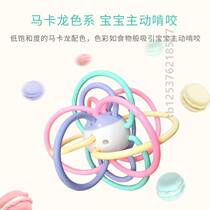 Hand teether baby ball Manhattan puzzle newborn rattle molar stick bite and grab ball glue early education baby toy