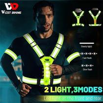 Cycling Reflective Safety Vest Electric Scooter Flashing Ves