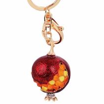 New fruit shape cute pomegranate car keychain chain metal pendant pendant small gift