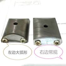 Special large curved glue nozzle for insulating glass sealing line. Glue machine with double heads for economical glue type. Large aluminum strip.