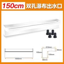 Water outlet fish pond stainless steel sink water outlet curtain wall flowing water feature wall thickened waterfall trough% landscaping