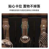 Gun gray stainless steel red wine glass rack upside down goblet storage rack home light luxury ornaments hanging wine cabinet