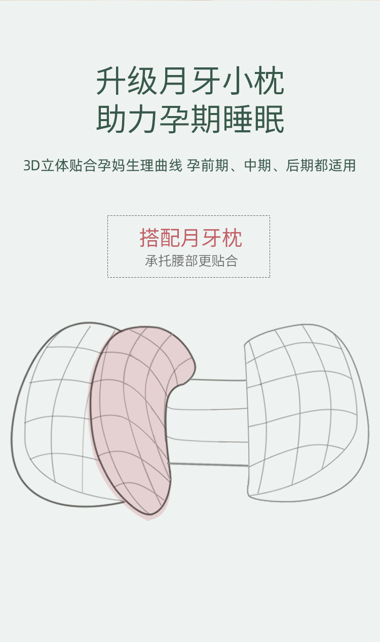 枕奥秘孕妇枕护腰侧睡枕托腹侧卧枕UH型抱枕靠枕怀孕睡觉专用神器 — 6