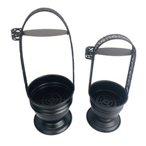Hisha Bottle Metal Accessories Black Hollow Charcoal Basket