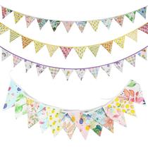 ins Hawaiian tropical style cotton triangle string flag camping tent flag photo background wedding venue hanging flag