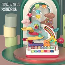 Multi-functional baby intellectual early education fun toys for infants and toddlers bead rolling car and piano for children boys and girls 0-1