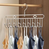 Stainless steel multi-hook drying sling hanger multi-functional underwear vest storage artifact home dormitory drying hook