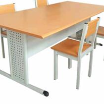 Reading steel wood combination library reading room chair #table steel school training bookshelf table table and chair reading