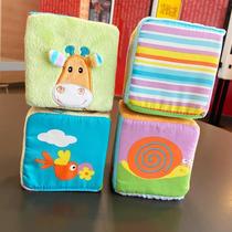 Toy lightweight interactive 2-fabric building blocks year-old plush parent-child animal puzzle soft baby stack high high 0 rattle