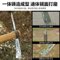 Outdoor digging hoe vegetable gardening soil loosening stainless steel pile pickaxe multifunctional small gardening tool tree root artifact #dig