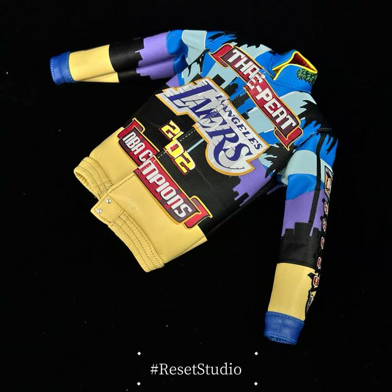 Resetstudio 1/6 Kobe Bryant Third Championship Leather Jacket Accessory Pack Remastered and Upgraded Version Non-Eb