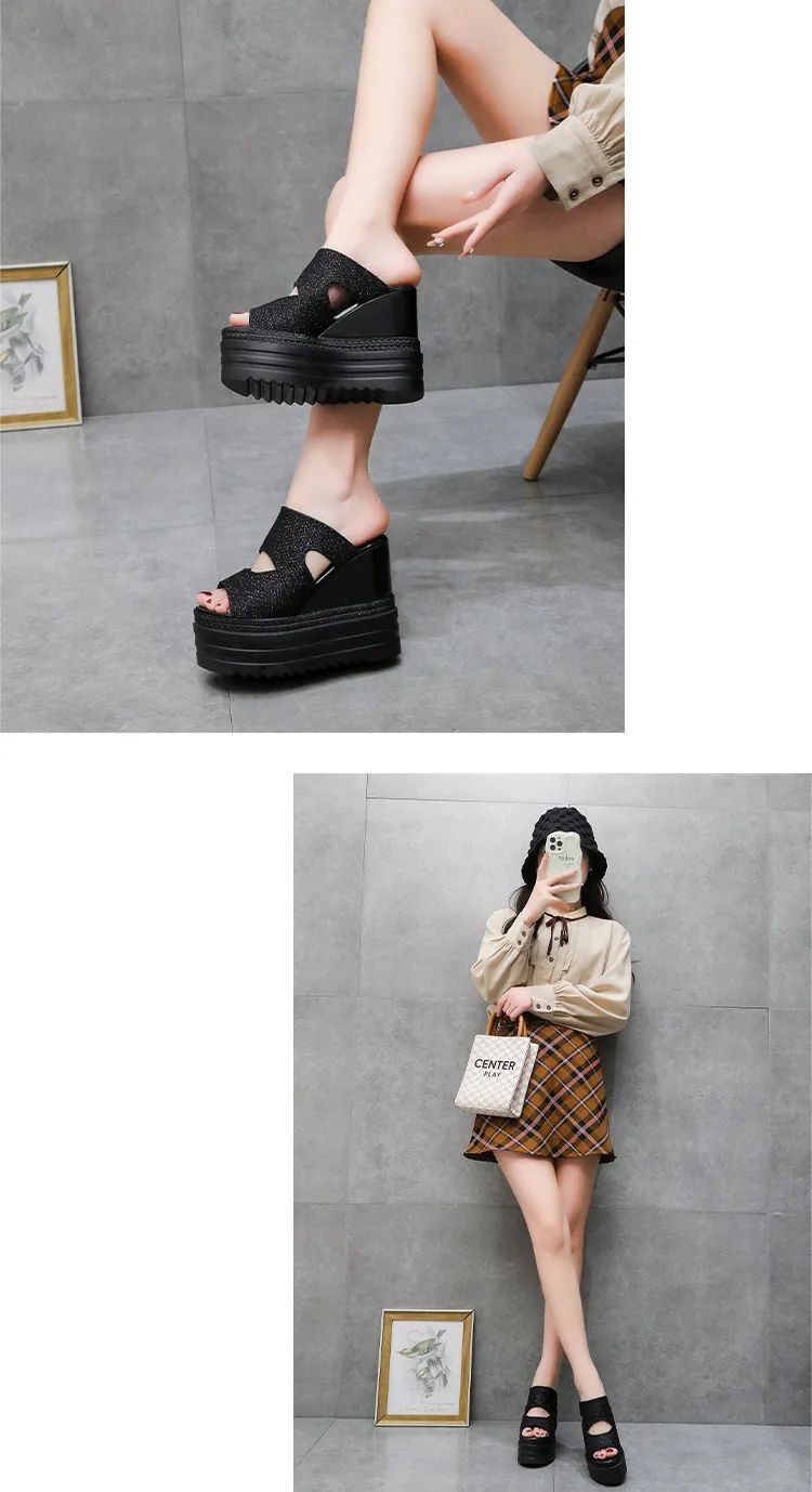Сандалии high wedge slippers for women summer beach shoes women high OTHER