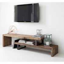 Nordic solid wood tea TV cabinet combination modern simple small apartment simple iron retro customizable TV table