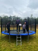 Commercial trampoline for children indoor children adults outdoor fitness kindergarten large trampoline with protective net