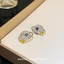 New temperament and personalized planet earrings feminine high-end light luxury versatile and niche design earrings