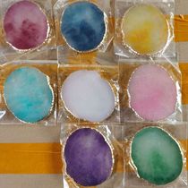 Japanese Manicure Gold Rim Imitation Agate Jade Plate Res