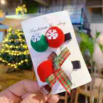 Manufacturers new Christmas headwear Internet celebrity cartoon Christmas hat bow cute childrens adult hair accessories