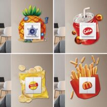 Switch wall sticker decorative 3D three-dimensional switch protective cover frame ugly switch cover self-adhesive creative switch sticker