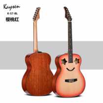 Manufacturers special features: 40-inch single-board electric box guitar OM barrel color-brushed spruce solid wood top single guitar