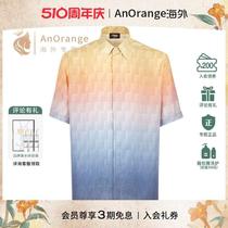 (Ga: 7777615) 24 models in stock recommended for mens classic collar button-up color matching gradient printing real