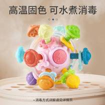 Manhattan hand ball 0-6 months baby teether anti-eating hand baby oral toy molar stick 4 months old can bite
