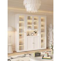 Iron bookshelf storage cabinet home balcony floor-standing multi-layer integrated wall childrens bookcase living room bay window storage cabinet