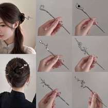 Flowers before the moon ancient style hairpins for women niche new Chinese style steps fringed hairpins Hanfu accessories simple hairpins