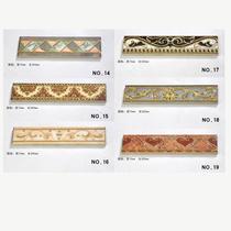 Gold-plated waistline ceramic tiles bathroom wall decoration kitchen balcony ground wire waveguide wire gold-plated ceramic tile waistline