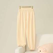 Pajama pants womens trousers cotton spring and autumn 2024 new solid color simple waffle plus size loose home pants summer