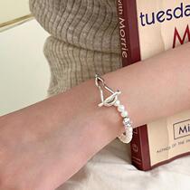 Yinruitai s925 sterling silver half chain half bracelet freshwater pearl bracelet niche gourd new temperament sterling silver womens hand jewelry