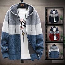 Mens Hooded Jumper Cold Sweater Winter Fleece Jackets Cardi