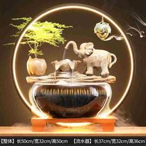 High-end wealth-drawing water ornaments creative circulating water home living room entrance hall wealth-generating decorations moving to a new home